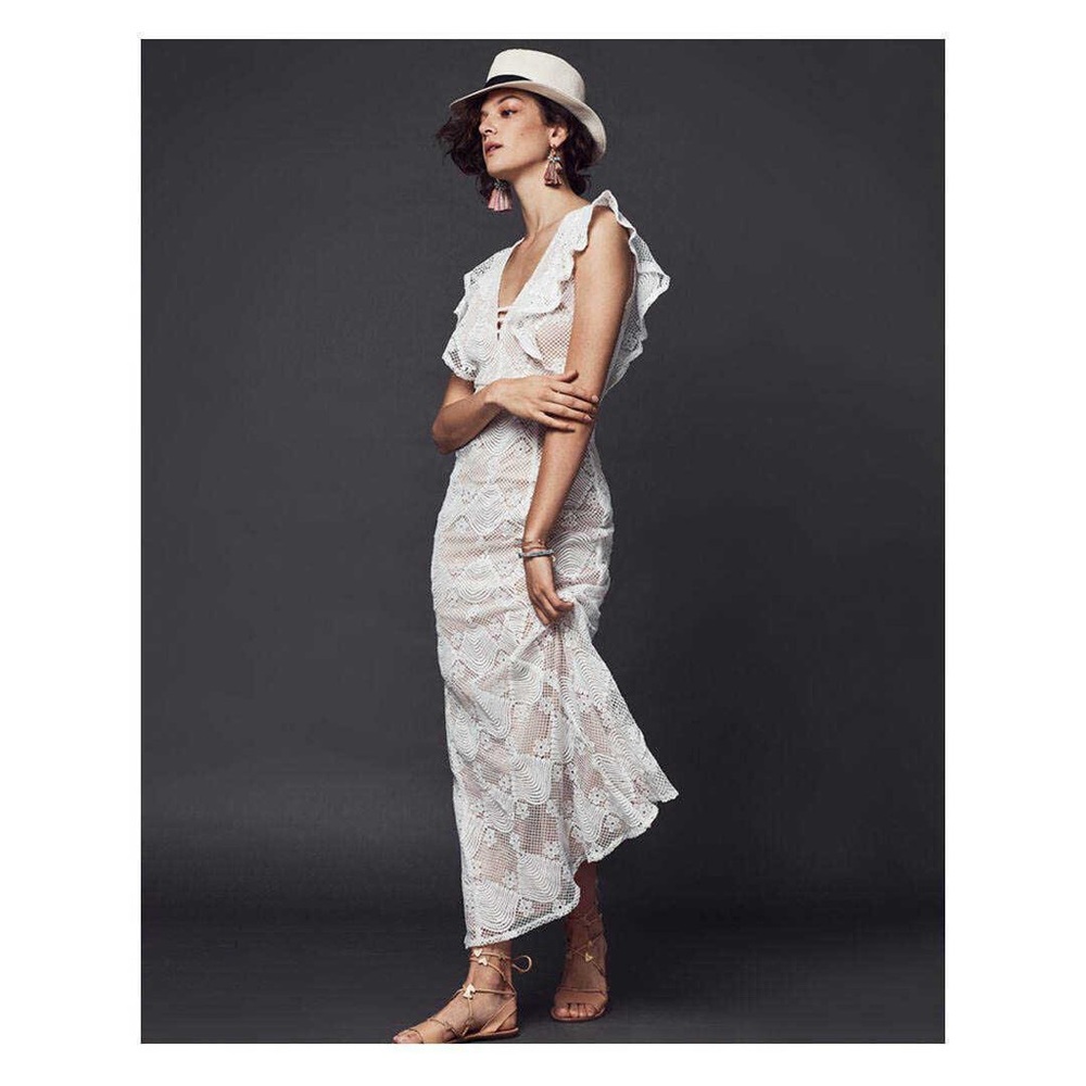 NWT Aqua flutter maxi dress bridal vacation